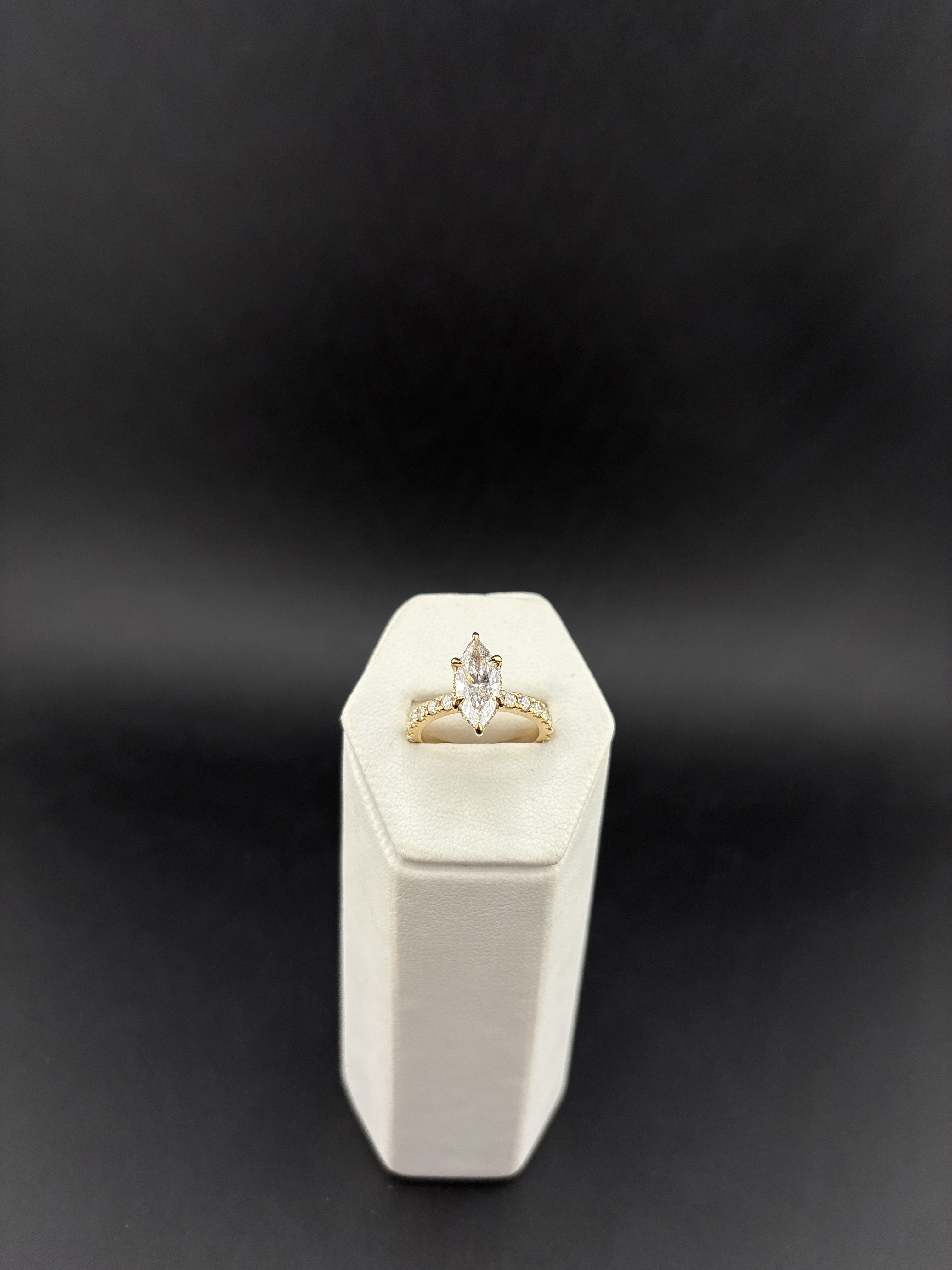 Yellow Gold Marquise Diamond Ring